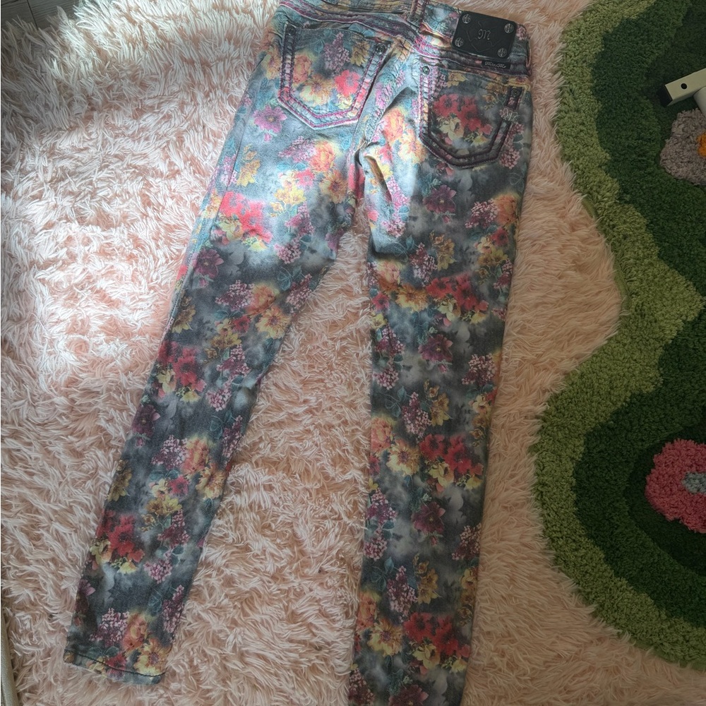 Miss Me Multicolor Floral Skinny Jeans
